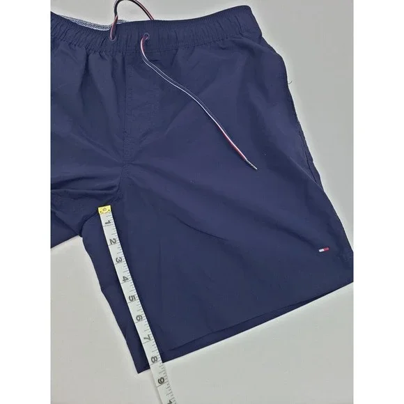 Tommy Hilfiger Mens Swim Trunks Size Large Color NavyBlue QuickDry Elastic Waist - Picture 7 of 8